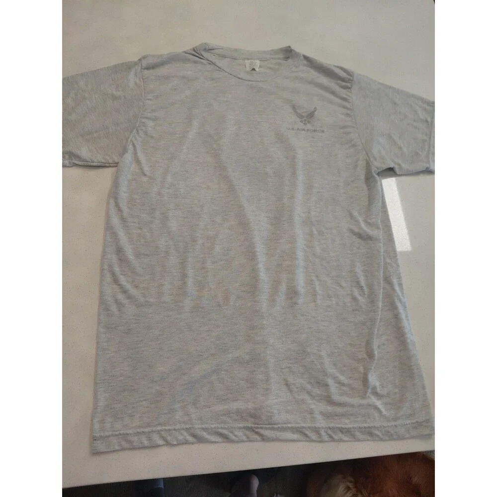 U.S. Air Force Reflective Logo Men's XL T-shirt Light Gray EUC